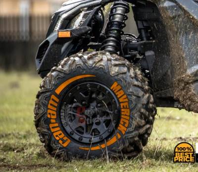 Maverick Can-Am + Stripes Full Orange ,Set for 4 Tires (879)