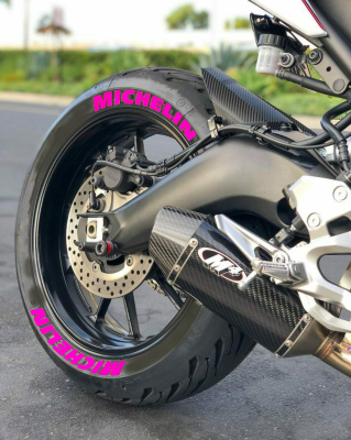 Michelin Pink, Set For 2 Tires Both Sides Left And Right (1570)