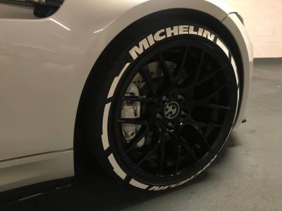 MICHELIN + STRIPES full white , a Set for 4 tires (809)