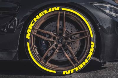 MICHELIN + STRIPES YELLOW , a Set for 4 tires (206)