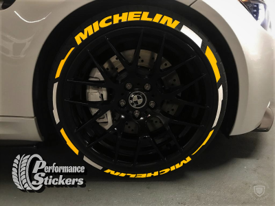 Michelin Yellow + Stripes Yellow White, Set for 4 Tires (1435)