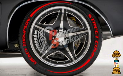 MİCKEY THOMPSON STREET COMP red + Stripes , a Set for 4 tires (639)