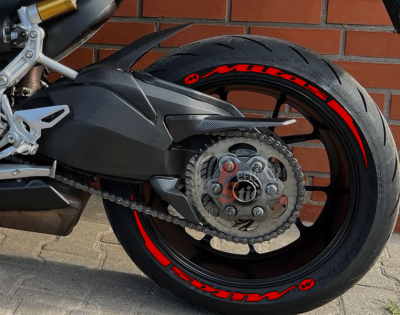 Mitas + Stripes + Logo Red, Set For 2 Tires Both Sides Left And Right (2042)