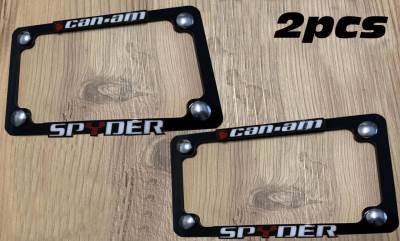 MOTORBIKE Spyder Can-am LICENSE PLATE FRAME 2 piece SET (1872)