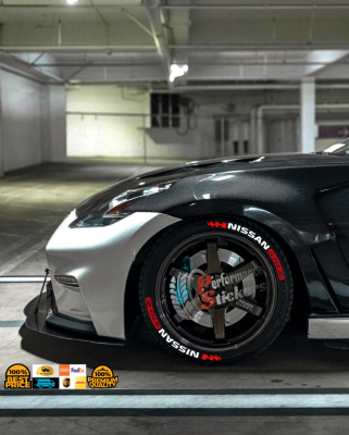 NISSAN370Z red , a Set for 4 tires (689)