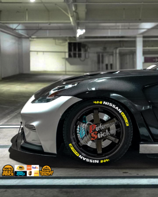 NISSAN370Z yellow , a Set for 4 tires (690)
