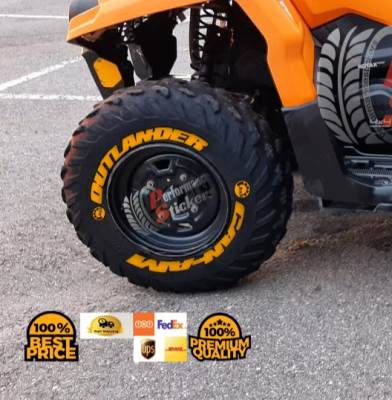 Outlander Can-Am + Logo Full Orange ,Set for 4 Tires (884)