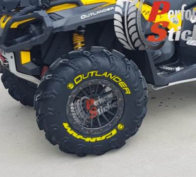 Outlander Can-Am + Logo Full Yellow ,Set for 4 Tires (890)