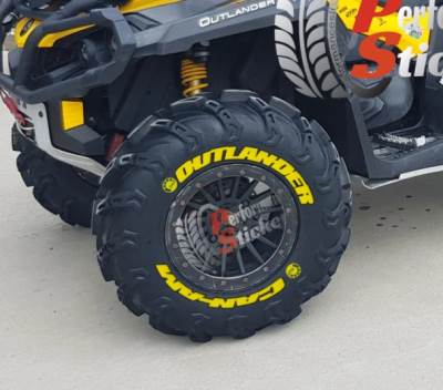 Outlander Can-Am + Logo Full Yellow ,Set for 4 Tires (891)