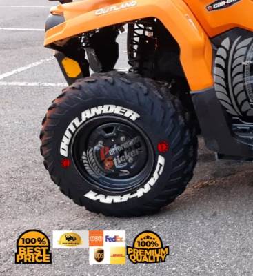 Outlander Can-Am + Logo Red ,Set for 4 Tires (883)