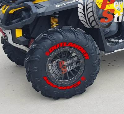 Outlander Can-Am + Logo Red ,Set for 4 Tires (889)