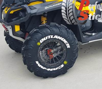 Outlander Can-Am + Logo Yellow ,Set for 4 Tires (886)