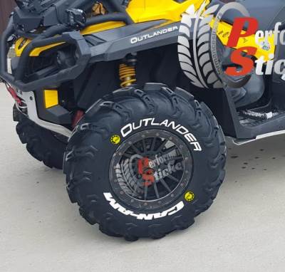 Outlander Can-Am White + Logo Yellow ,Set for 4 Tires (885)