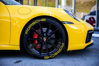 PORSCHE YELLOW , a Set for 4 tires (420)