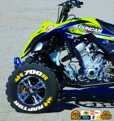 Raptor 700R + Flag Yellow, Set for 4 Tires (1041)