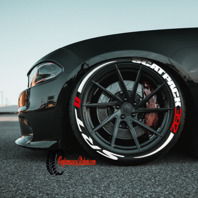 Scatpack SRT 392 + Stripes, Set for 4 Tires (1201)