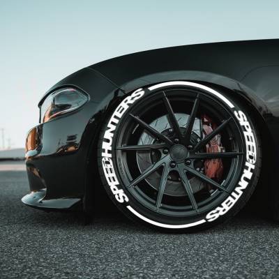 SPEEDHUNTERS  + STRIPES WHITE , a Set for 4 tires (228)