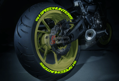 Speedhunters + Logo Neon Yellow, Set For 2 Tires Both Sides Left And Right (2059)
