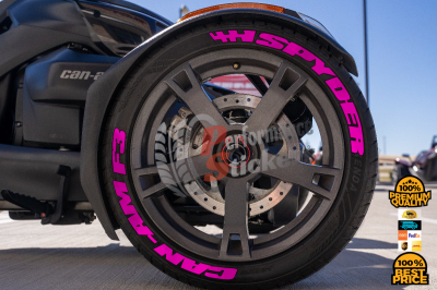 Spyder Can-Am F3 + Flag Pink, Set for 3 Tires (983)