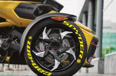 Spyder Can-Am + Logo Full Yellow, Set for 3 Tires (975)