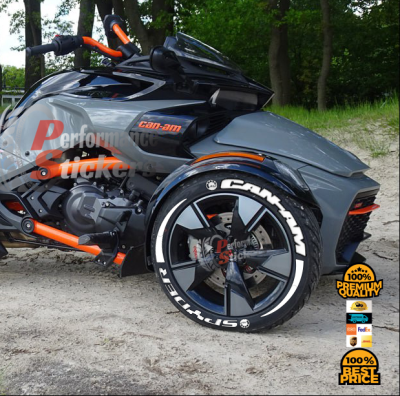 SPYDER CAN-AM + LOGO + STRIPES , a Set for 3 tires (768)