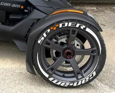 Spyder Can-Am Orange Detail + Stripes White, Set for 3 Tires (954)