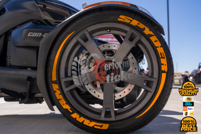 Spyder Can-Am + Stripes Full Orange, Set for 3 Tires (971)