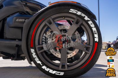 Spyder Can-Am + Stripes Red, Set for 3 Tires (947)