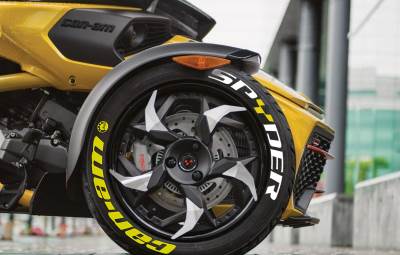 Spyder Can-Am Yellow White + Logo, Set for 3 Tires (979)