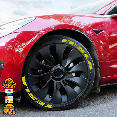 TESLA yellow new design, a Set for 4 tires (751)