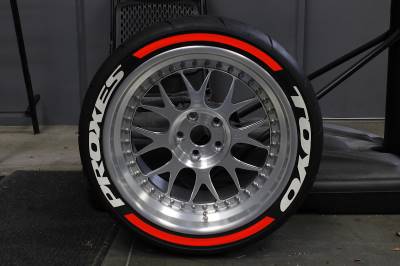 TOYO PROXES WHITE  + STRIPES RED , a Set for 4 tires (218)