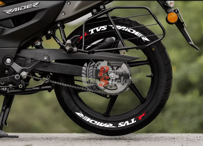 TVS Raider + Logo Red, Set For 2 Tires Both Sides Left And Right (1890)