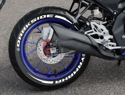 Yamaha Dark Side + Stripes + Logo, Set For 2 Tires Both Sides Left And Right (1977)