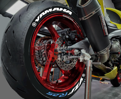 Yamaha YZF R25 + Logo, Set For 2 Tires Both Sides Left And Right (1971)