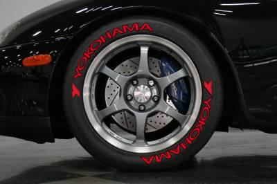 YOKOHAMA red, a Set for 4 tires (499)